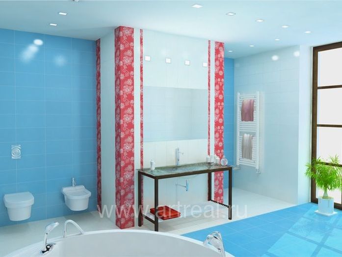 Керамическая плитка Azulejos Alcor Festival в ванной комнате