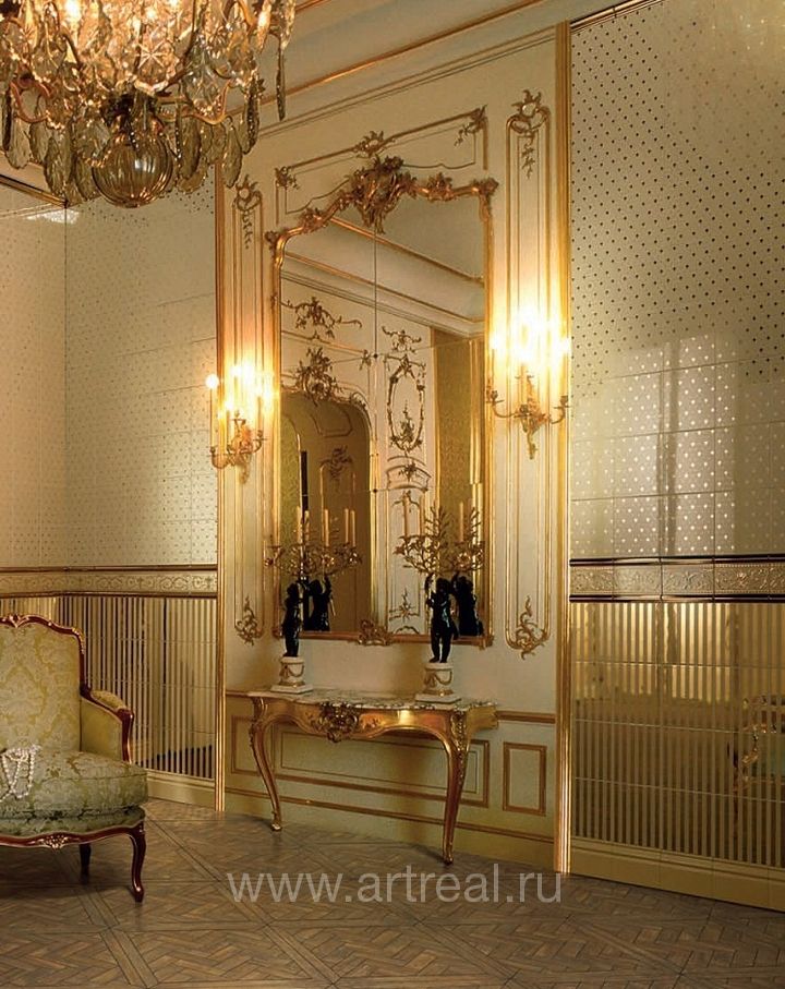 Керамическая плитка Petracers Grand Elegance gold в интерьере
