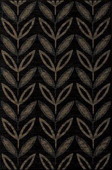 Rex Patterns Patterns Black Leaves