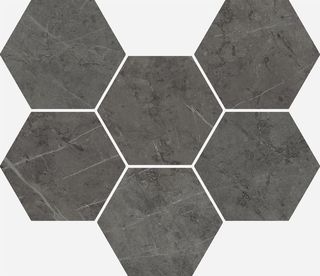 Italon Charme Evo Floor Project Antracite Mosaico Hexagon