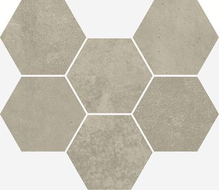 Italon Terraviva Greige Mosaico Hexagon