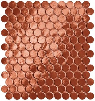 Floor-Gres Glim Rosso Cuore Round Mosaico Brillante