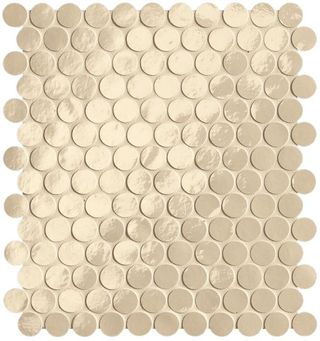 Floor-Gres Glim Beige Round Mosaico Brillante