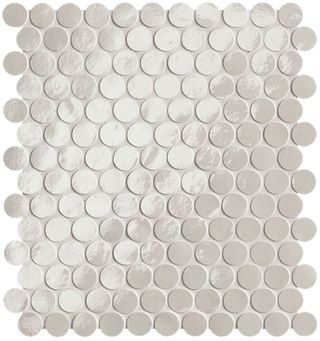 Floor-Gres Glim Ghiaccio Round Mosaico Brillante