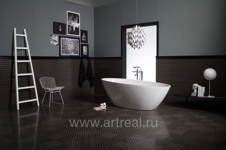 Керамическая плитка Tagina Deco D'Antan в интерьере ванной