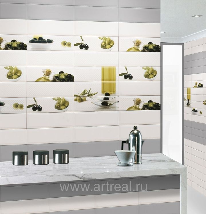 Керамическая плитка Absolut Ceramica Olives в интерьере кухни