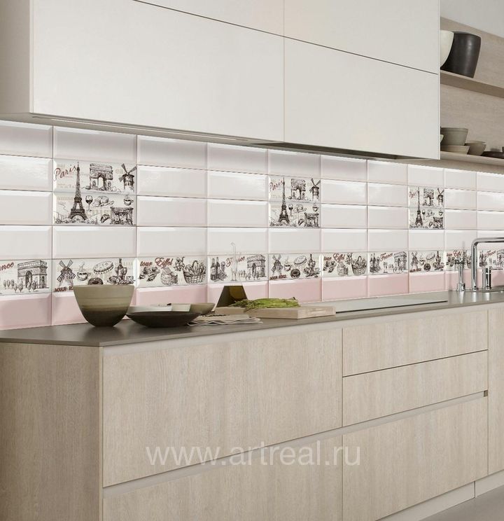 Керамическая плитка Absolut ceramica Paris в интерьере кухни
