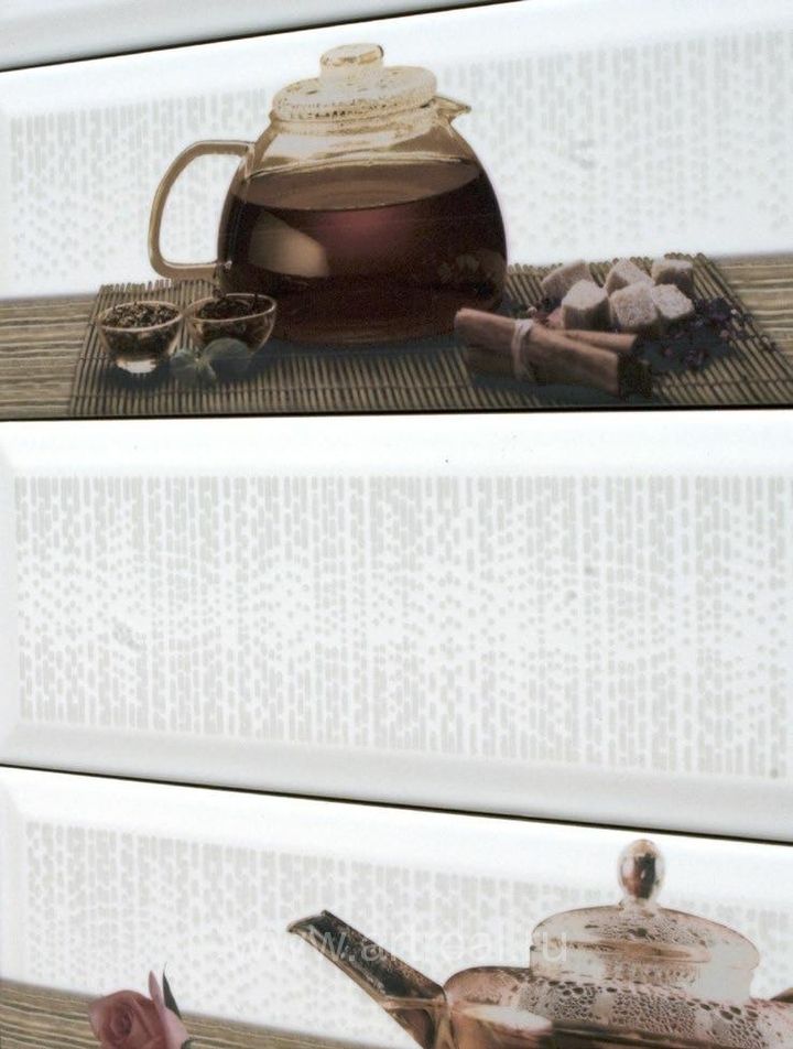 Декор из коллекции керамической плитки Absolut ceramica Tea