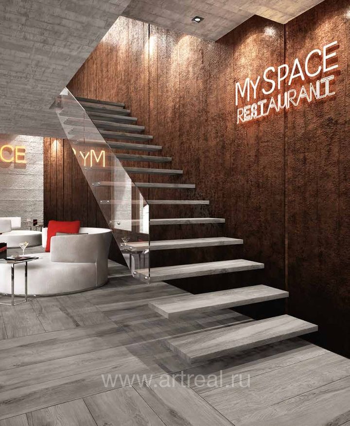 Лестница в отделке керамогранитом  Novabell My Space