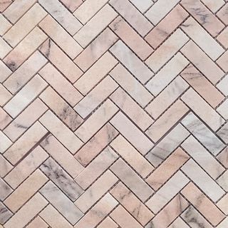 Caramelle Mosaic Pietrine мозаика Rosa Salmone POL Fish 23x73x7 31.7*28.2*7