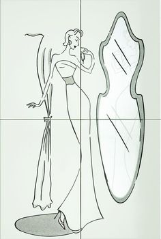 Novabell York панно Composizione 4 pz Donna 50*74