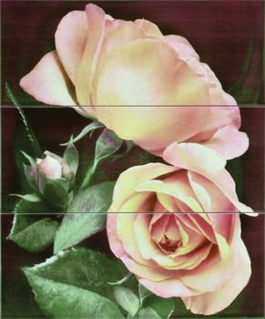 Lord ceramica Nirvana панно Quadro Rose Caldo 50*60