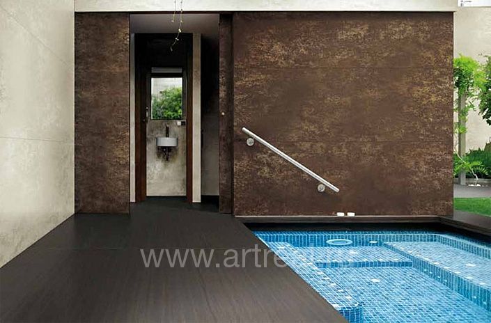 Керамогранит Laminam Rus Oxide в интерьере