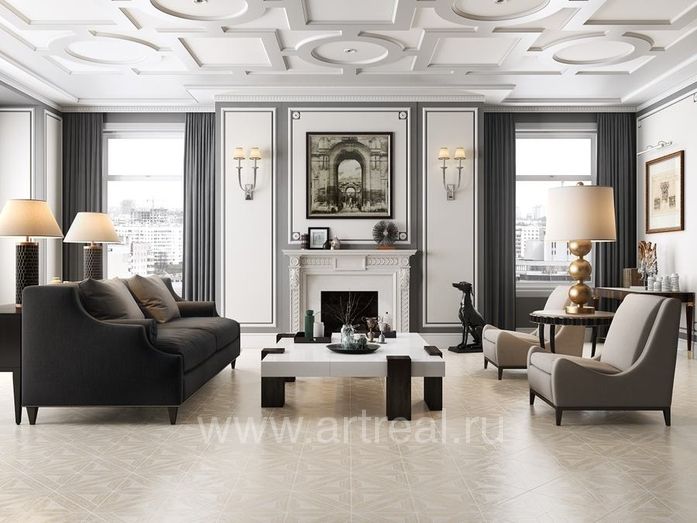 Керамогранит Grasaro Parquet Art в интерьере