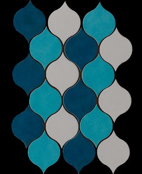 Cerasadra Sardinia Mosaico Goccia Mix Azzurro Mare