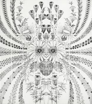 Tonalite Silk панно Pannello Floreale Gesso Set Compos 80*90