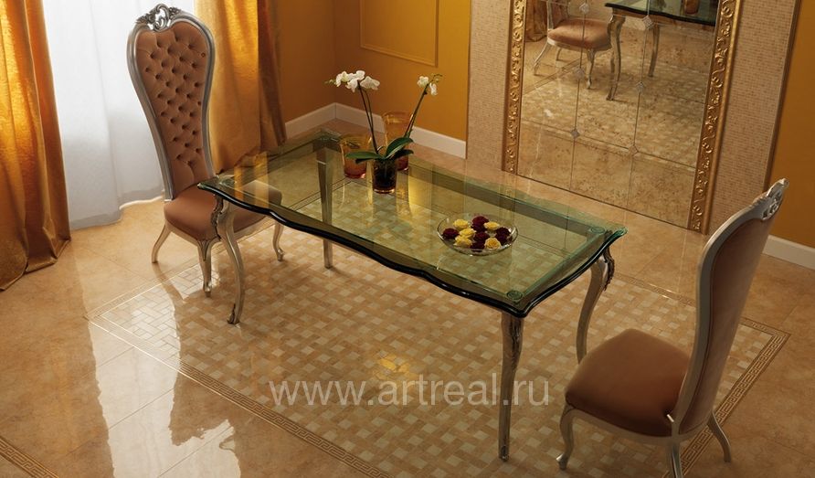 Gardenia (Versace) Palace Living Gold Керамическая плитка Gardenia (Versace) Palace Living Gold в интерьере