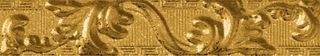 Gardenia (Versace) Palace Living Gold бордюр Fascia Foglia Gold  118160 39.4*7