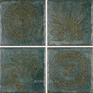 Cerdomus Kyrah декор Decori Golden Green Br 1-4  20*20