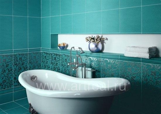 Керамическая плитка Tagina Fleur deco в интерьере