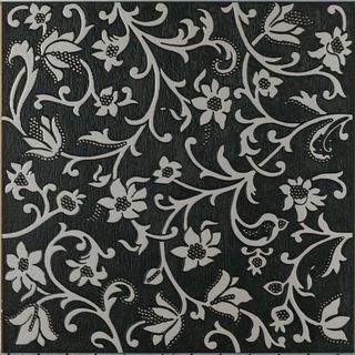 Декор raye argento Black 60*60