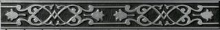 Бордюр listello rilievo argento Black 60*8