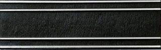 Бордюр listello righe rilievo argento Black 60*8