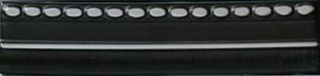Бордюр Bordo punti rilievo argento Black 30*7