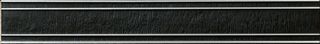 Бордюр listello righe rilievo argento Black 60*3