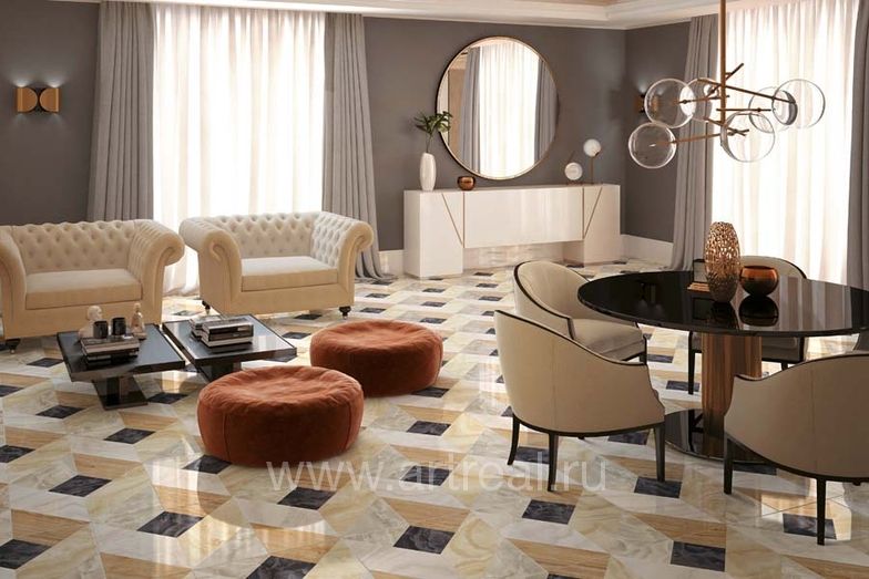 Керамогранит Atlas Concorde Supernova Onyx в интерьере