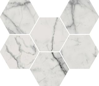Italon Charme Evo мозаика Statuario Mosaico Hexagon 25*29