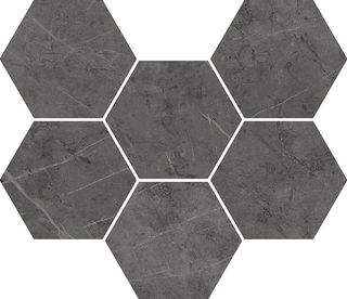 Italon Charme Evo мозаика Antracite Mosaico Hexagon 25*29