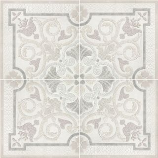 Cir & Serenissima Bardiglio панно Rosone Bardiglio Bianco Lapp Rett 120*120