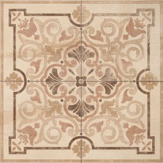 Cir & Serenissima Bardiglio панно Rosone Crema Lapp Rett 120*120