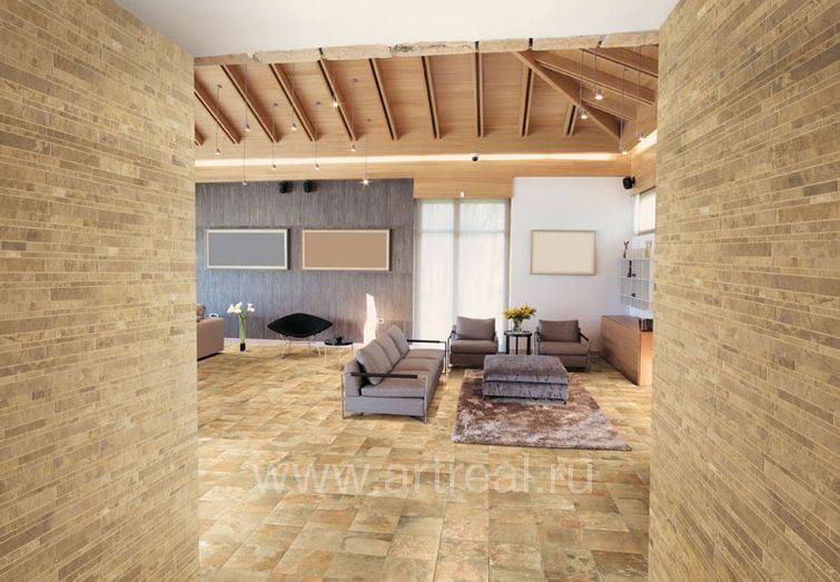 Керамогранит Vallelunga Pietra Lavica в интерьере