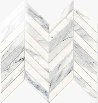 Novabell Imperial декор Chevron Calacatta Bianco Lapp. 24.7*30
