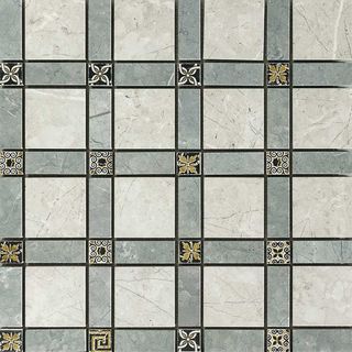 Novabell Imperial мозаика Cassettone Lapp. London Grey/Grigio Imperiale 30*30