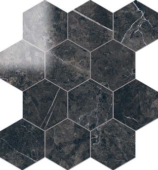 Novabell Imperial декор Esagona Nero Imperiale Lapp. 29.1*25.2