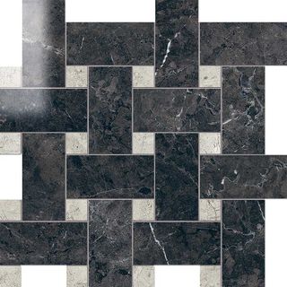 Novabell Imperial мозаика Intreccio Lapp. Nero Imperiale/London Grey 30*30