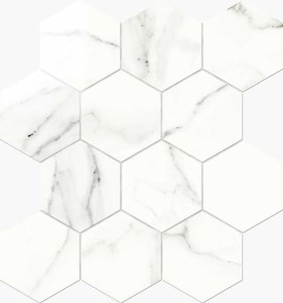 Novabell Imperial декор Esagona Statuario Lapp. 29.1*25.2