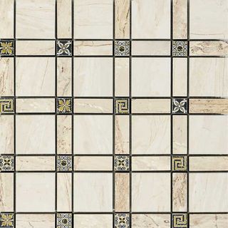 Novabell Imperial мозаика Cassettone Lapp. Crema/Cappuccino 30*30