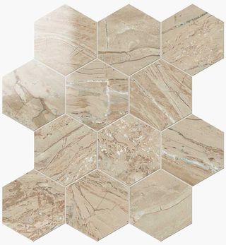 Novabell Imperial декор Esagona Cappuccino Lapp. 29.1*25.2