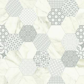 Fondovalle Infinito 2.0 декор Marbletech Calacatta Hexagon Glossy 120*120