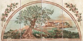 Lord ceramica Classic декор Composizione 8 pz. Ulivo Beige 80*40