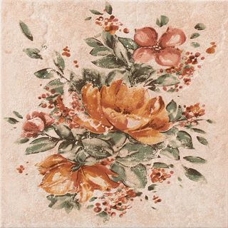 Lord ceramica Classic декор Decoro Floreale Rosso 20*20