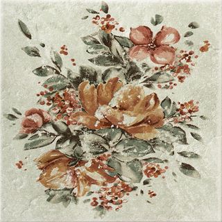 Lord ceramica Classic декор Decoro Floreale Verde 20*20