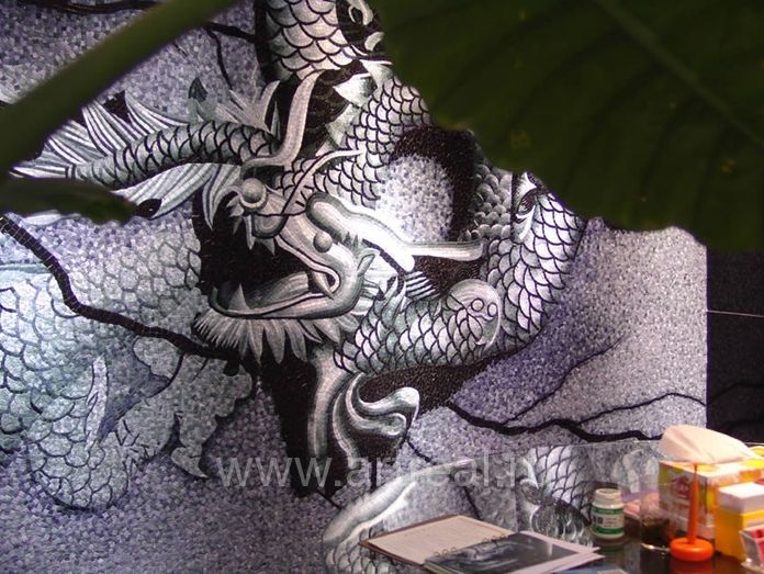 Мозаика JNJ mosaic Iridium в интерьере