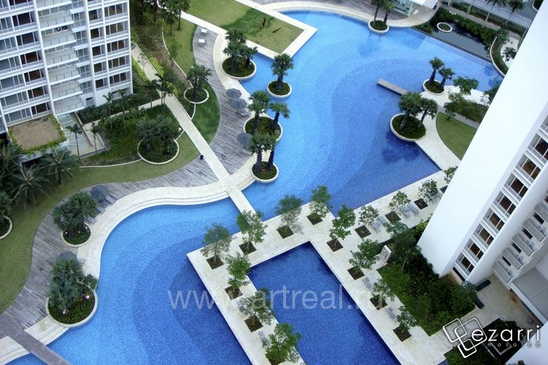 Мозаика Ezarri Niebla в интерьере