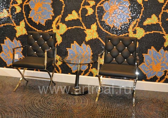 Мозаика Rose Mosaic Gold star Series в интерьере