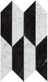 Мозаика Half Hex Cold Lappato 33*48.3